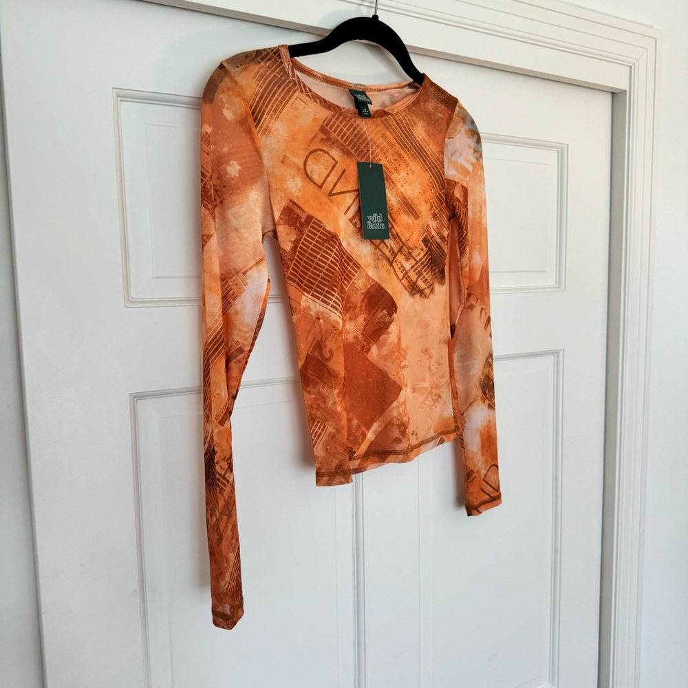 Mesh Wild Fable Long Sleeve Top